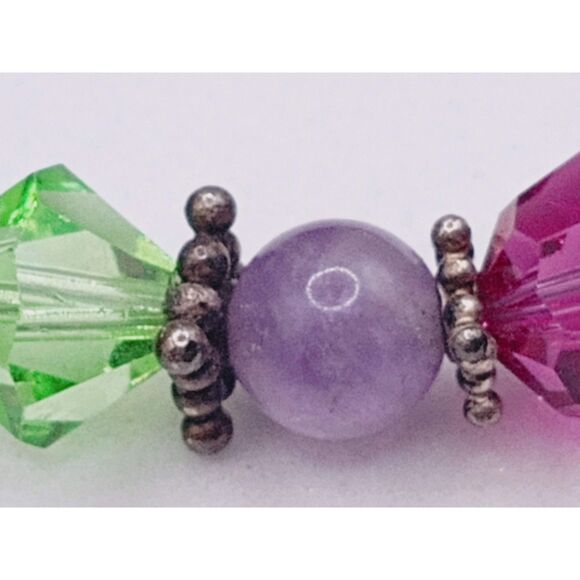 Vintage Custom Austrian Crystal and Sterling Silver Bracelet "Nicole" - Picture 6 of 12